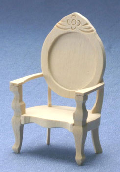 Dollhouse Miniature Chair, Unfinished